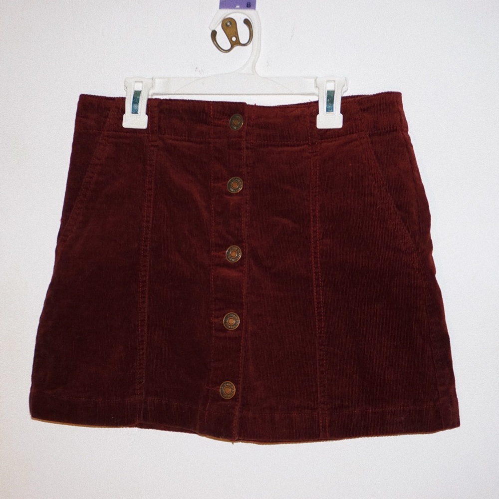 Auburn button down skirt
